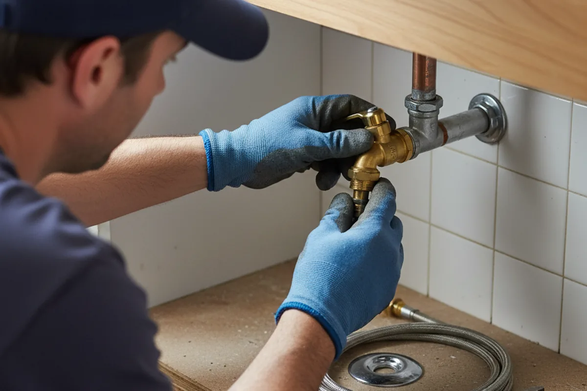 Shutoff valve and fitting work during Faucet and Fixture Repair in Hubbard